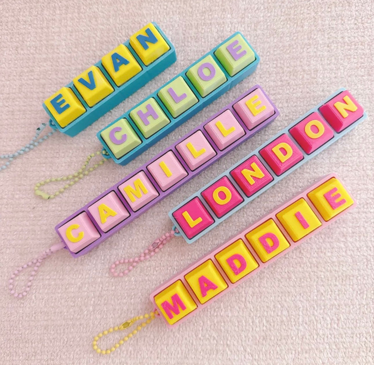 Personalized Clicker Fidget Keychains
